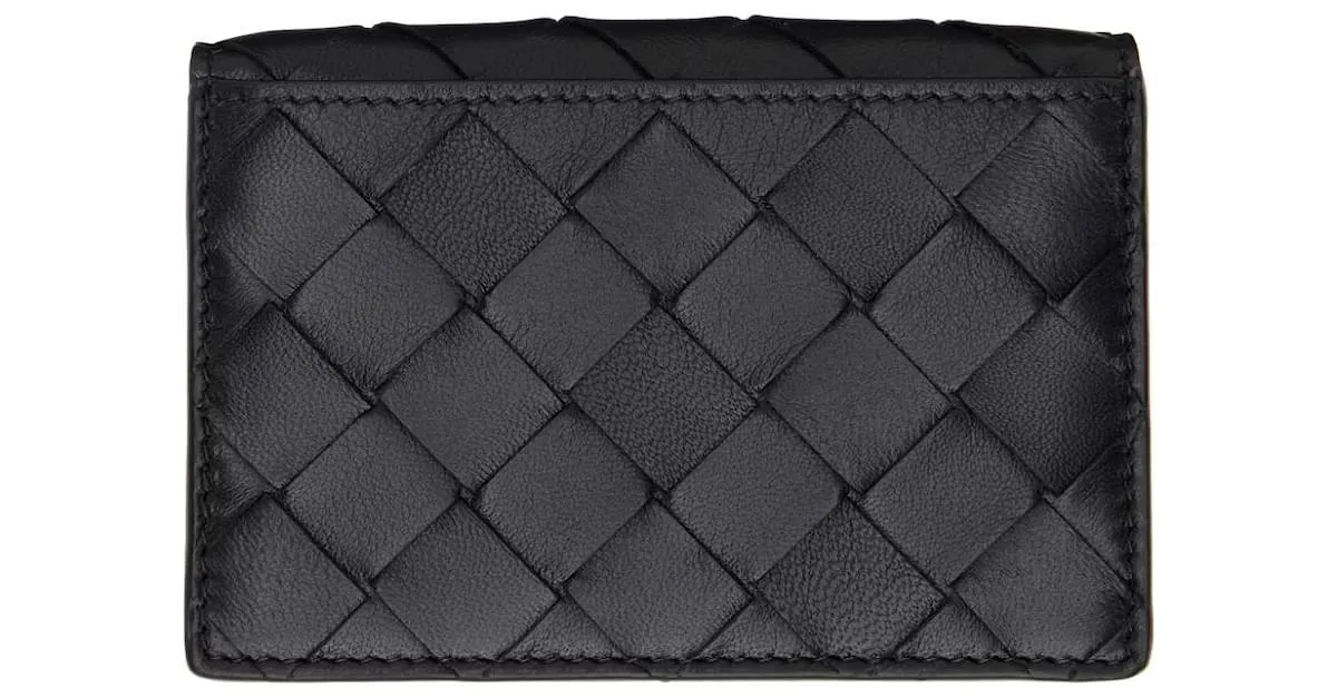 BOTTEGA VENETA Tarjetero negro 