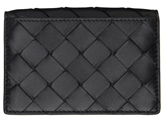 BOTTEGA VENETA Tarjetero negro 