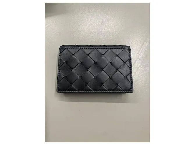 BOTTEGA VENETA Tarjetero negro 