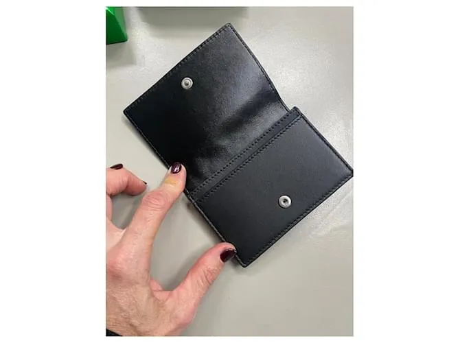 BOTTEGA VENETA Tarjetero negro 