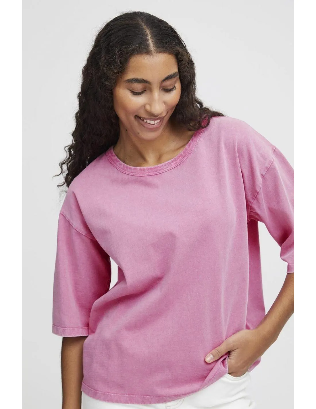 CAMISETA BÁSICA ROSA B.YOUNG TROLLO
