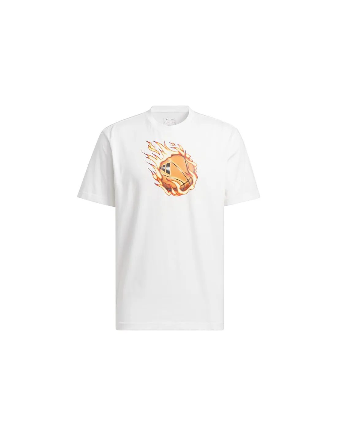Camiseta de Baloncesto adidas On Fire Basketball Graphic Hombre Blanco