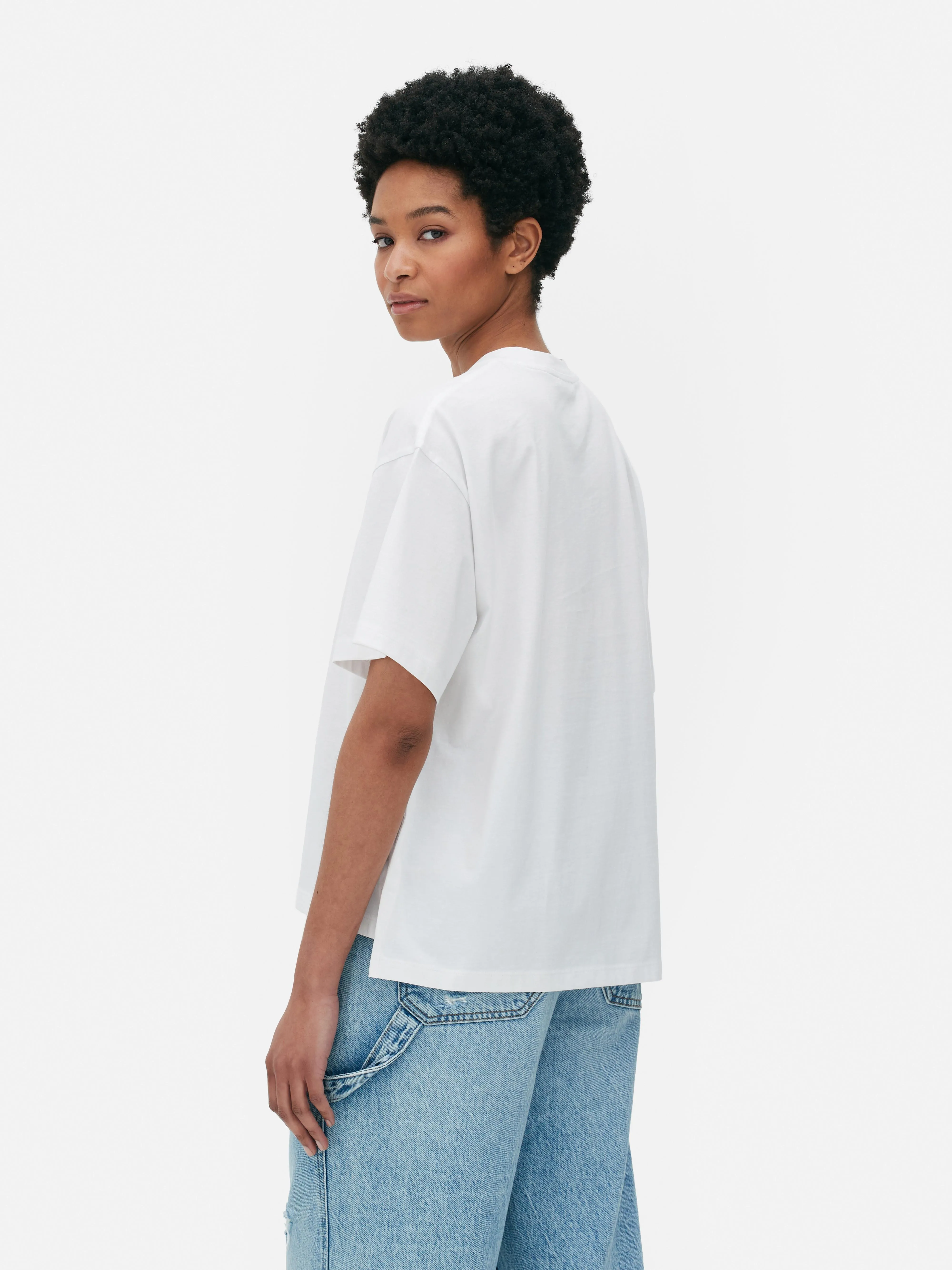 Camiseta de corte cuadrado con estampado gráfico