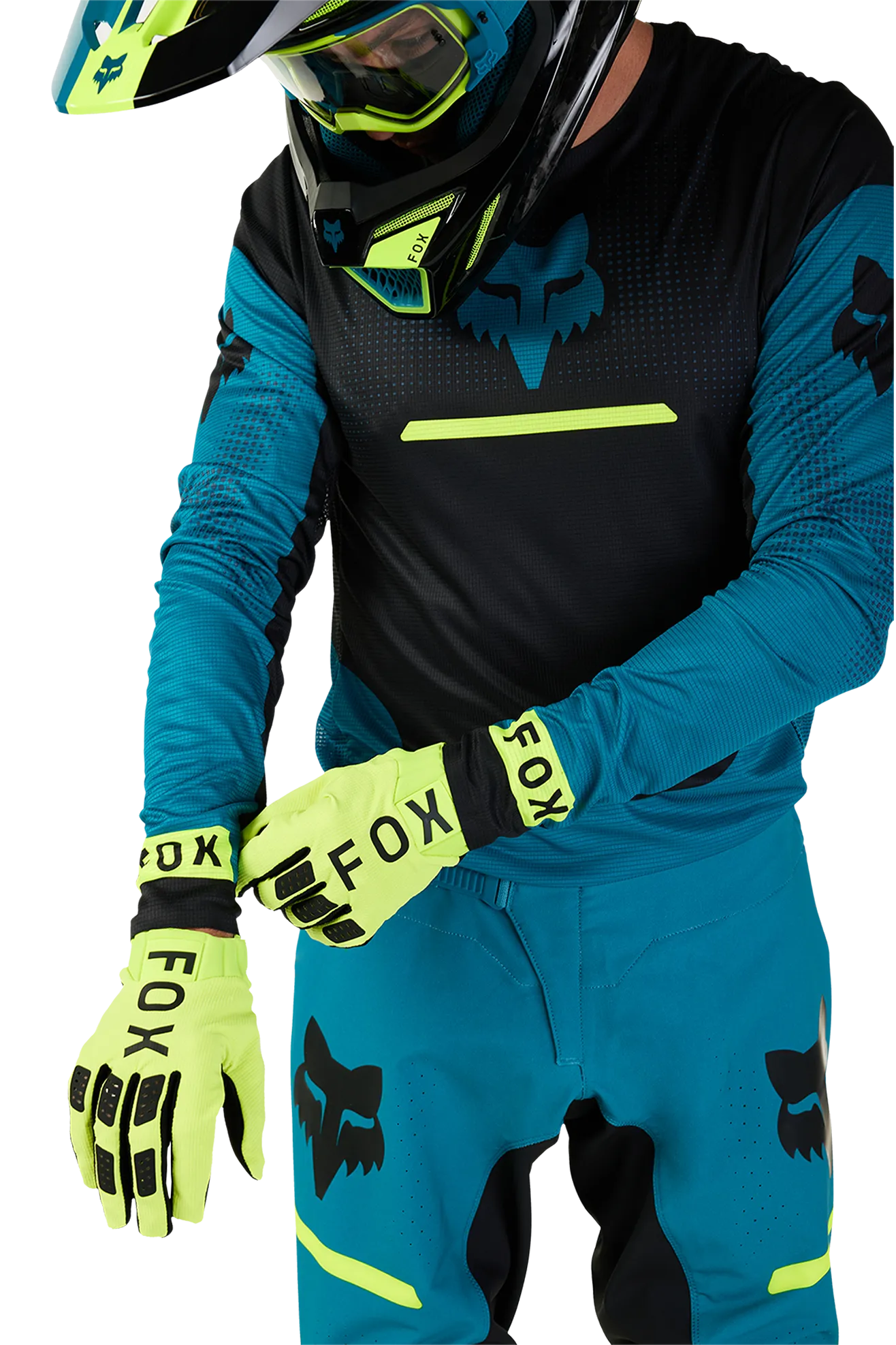 Camiseta de Cross FOX Flexair Optical Azul Maui