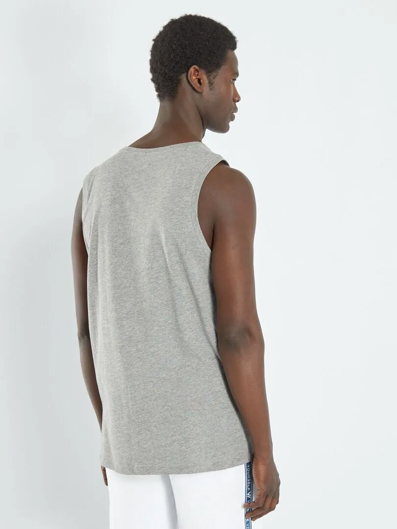 CAMISETA DE PIJAMA LISA DE TIRANTES  GRIS