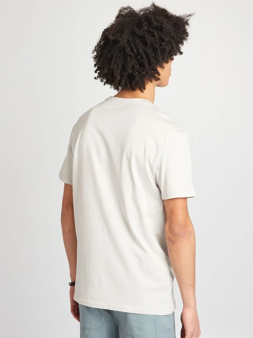 CAMISETA DE PUNTO CON CUELLO REDONDO  GRIS