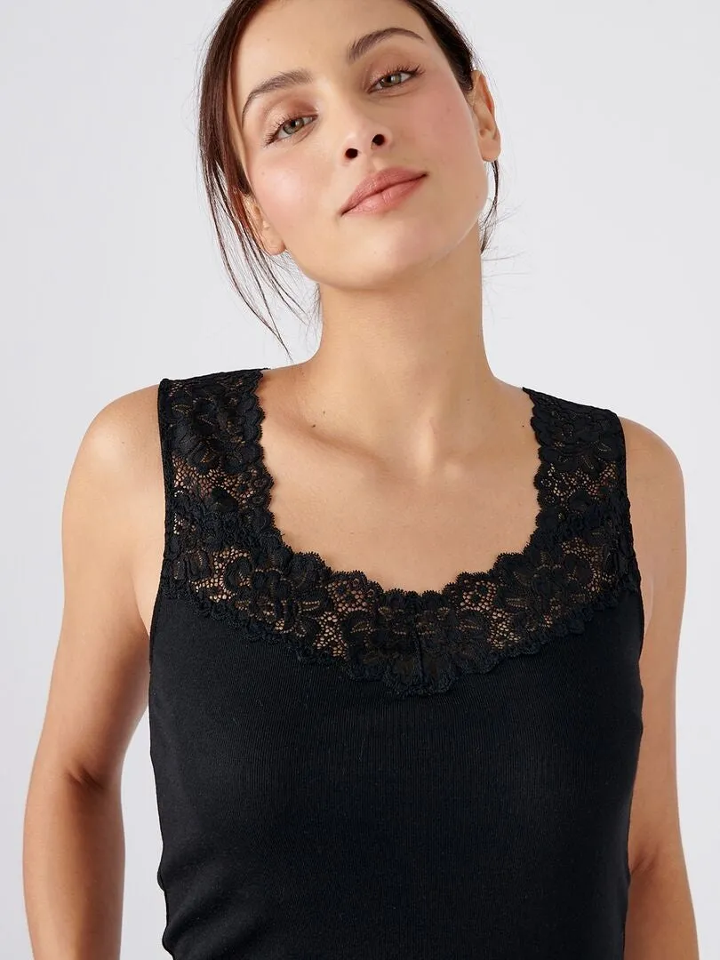 CAMISETA DE TIRANTES 'DAMART' THERMOLACTYL GRADO 2  NEGRO