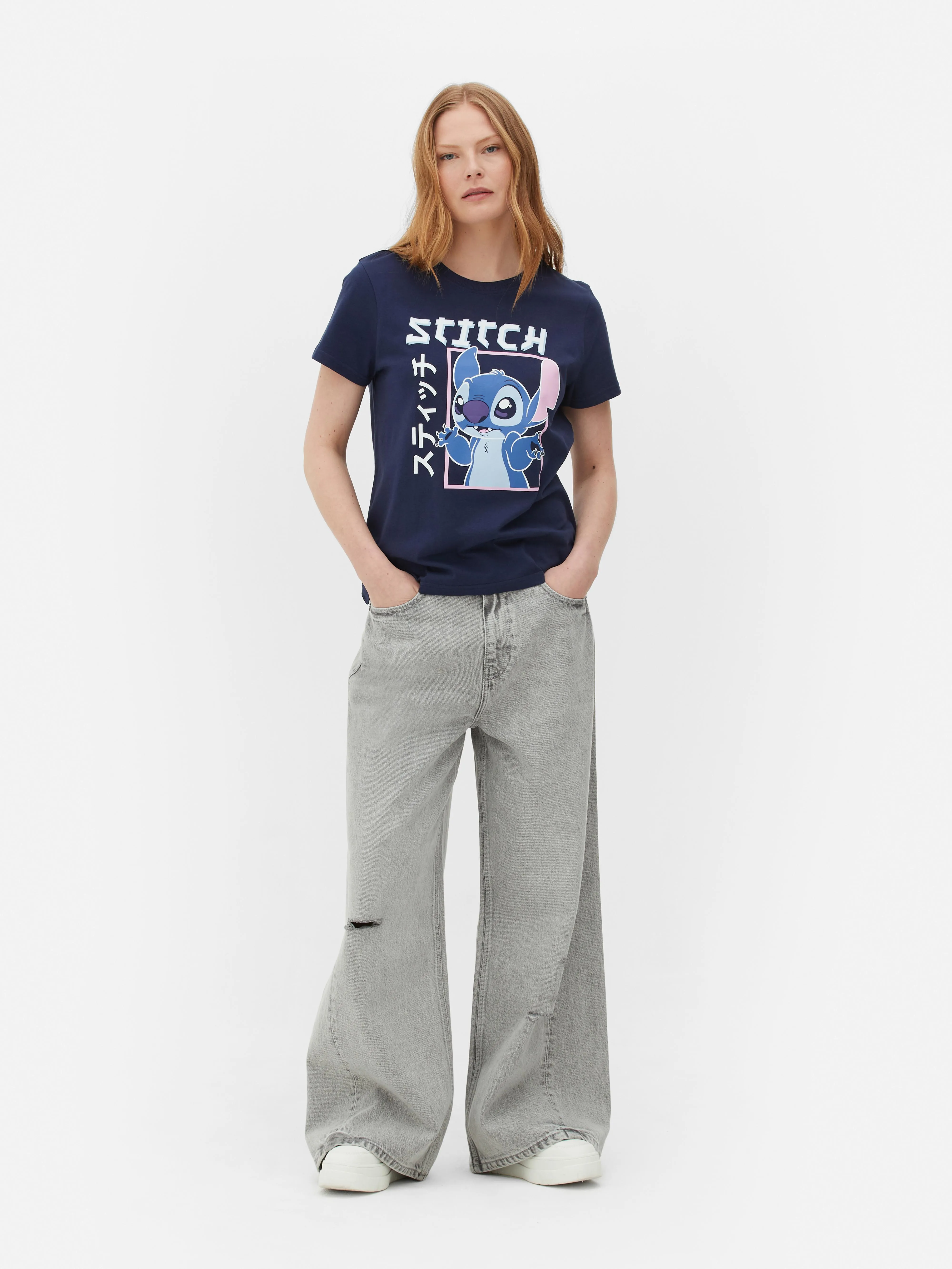Camiseta estilo manga de Lilo y Stitch de Disney