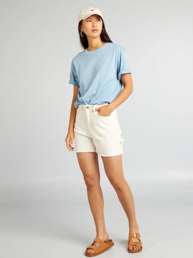CAMISETA OVERSIZE DESCOLORIDA  AZUL