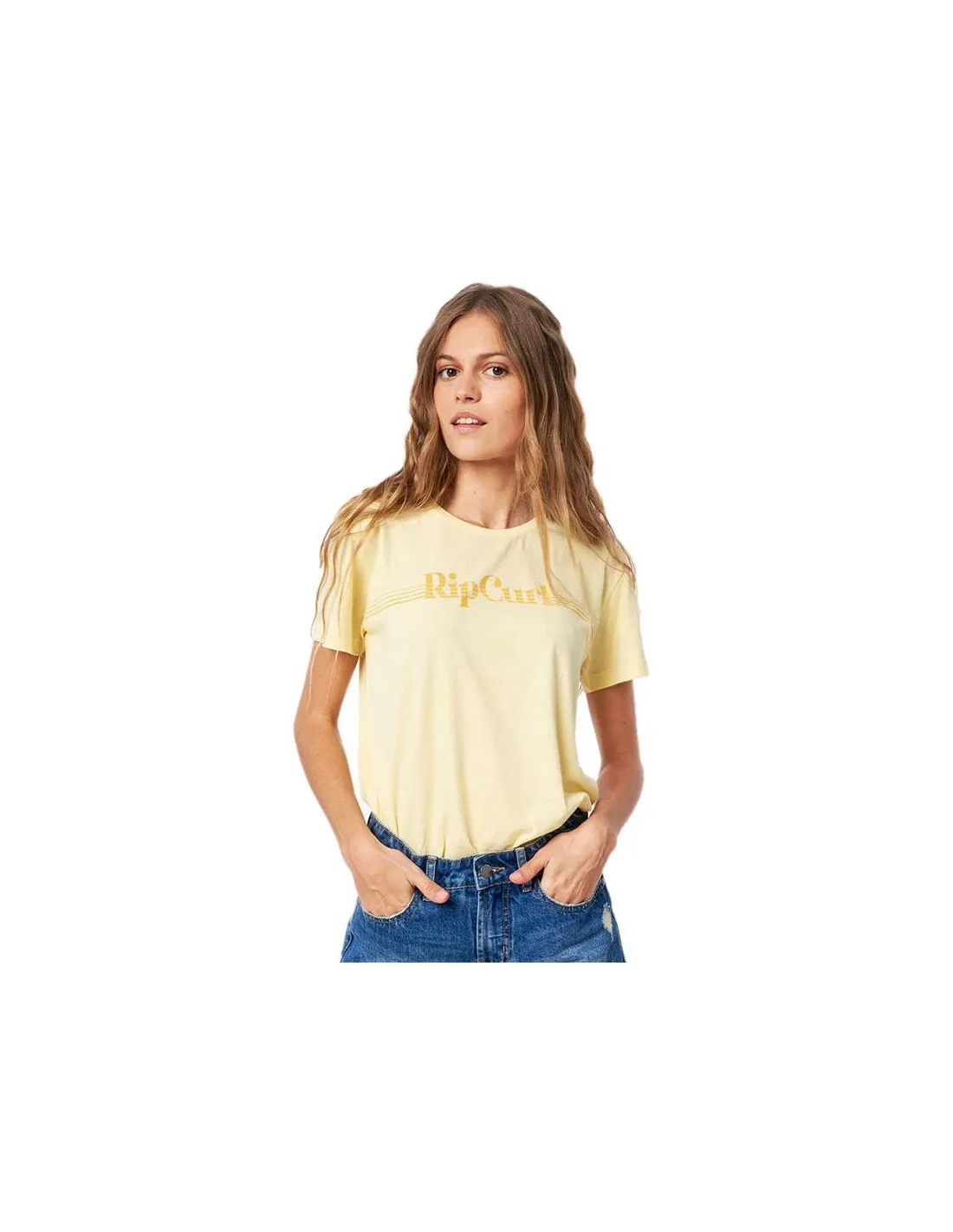 CAMISETA RIP CURL REENTRY STANDAR TEE W YELLOW