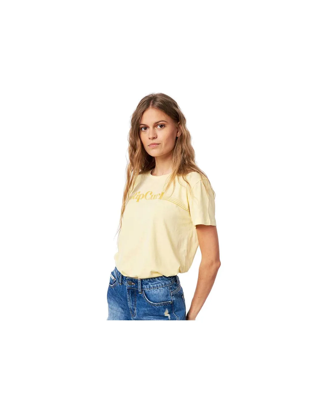 CAMISETA RIP CURL REENTRY STANDAR TEE W YELLOW