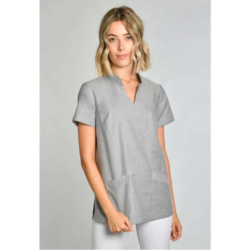 CAMISOLA SANIDAD CUELLO MAO GRIS  DYNEKE