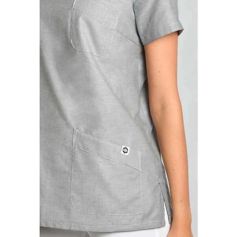 CAMISOLA SANIDAD CUELLO MAO GRIS  DYNEKE