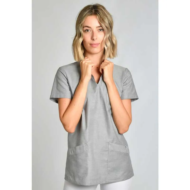 CAMISOLA SANIDAD CUELLO MAO GRIS  DYNEKE