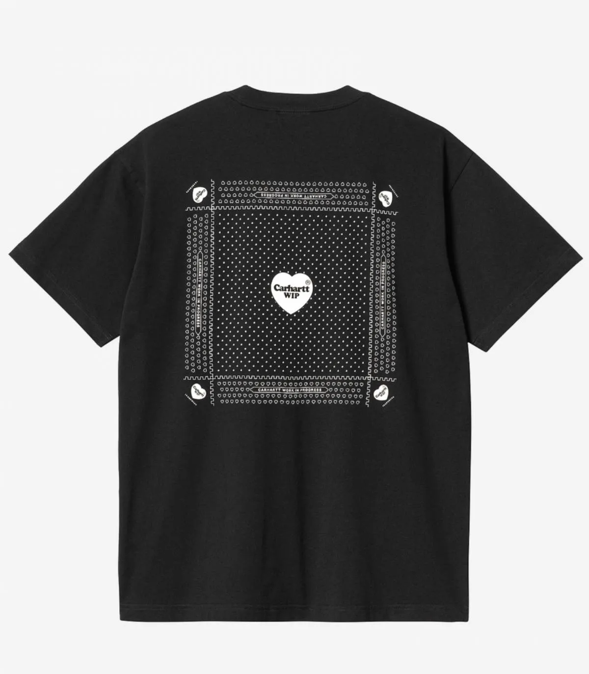 CARHARTT WIP  CAMISETA PARA HOMBRE NEGRA  HEART BANDANA T
