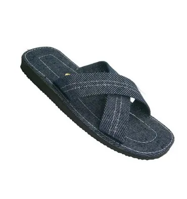 Chanclas hombre tiras cruzadas Made in Spain en tejano
