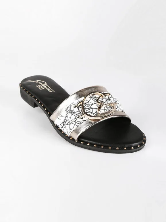 Gattinoni Zapatillas de piel con logo