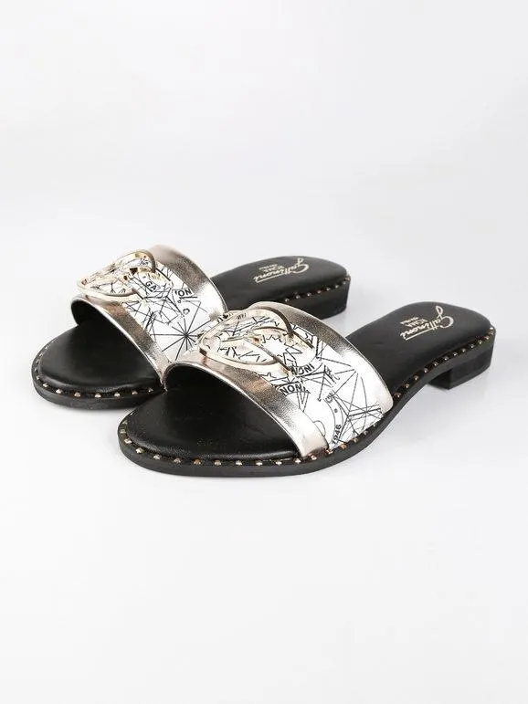 Gattinoni Zapatillas de piel con logo