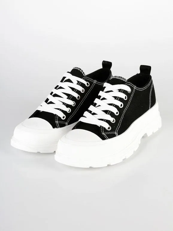 Jomix Zapatillas de lona para mujer con plataforma