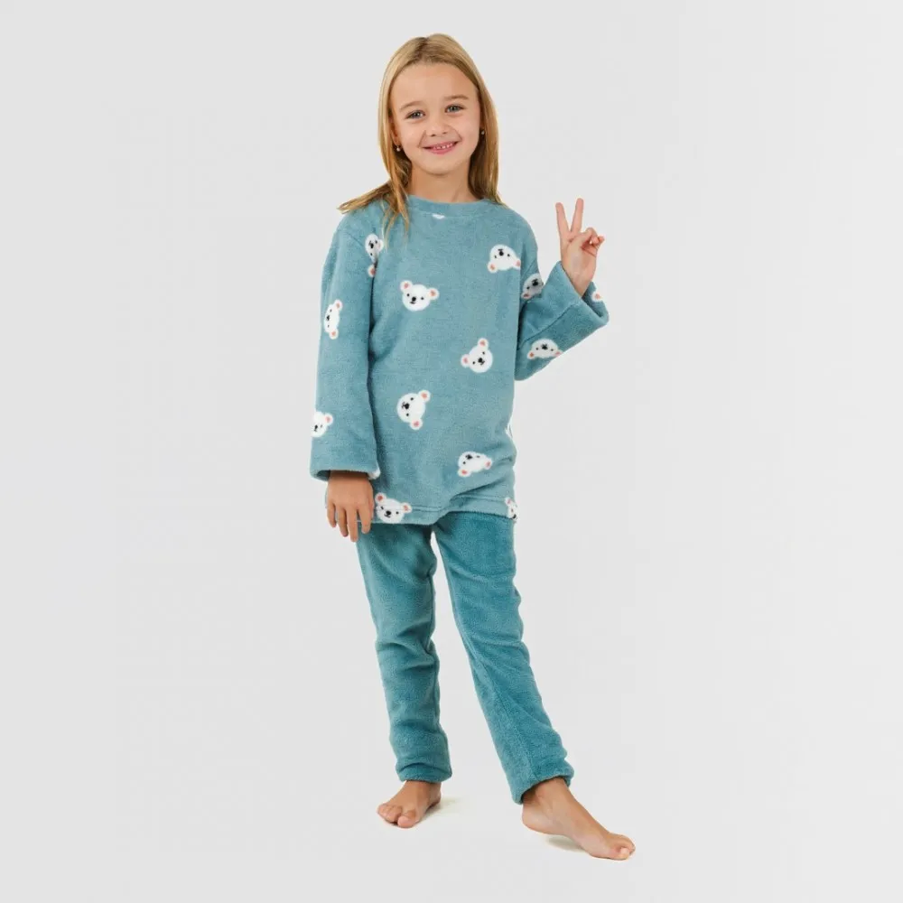 Pijama coral niña Blondie verde frances