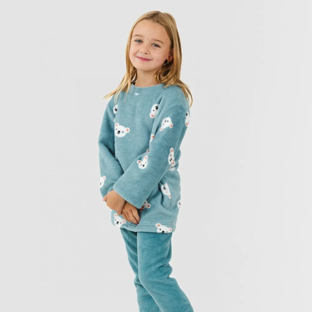Pijama coral niña Blondie verde frances
