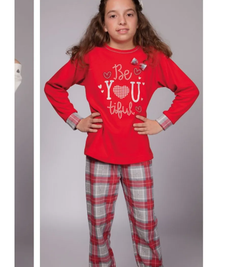Pijama niña Rachas&Abreu gris invierno