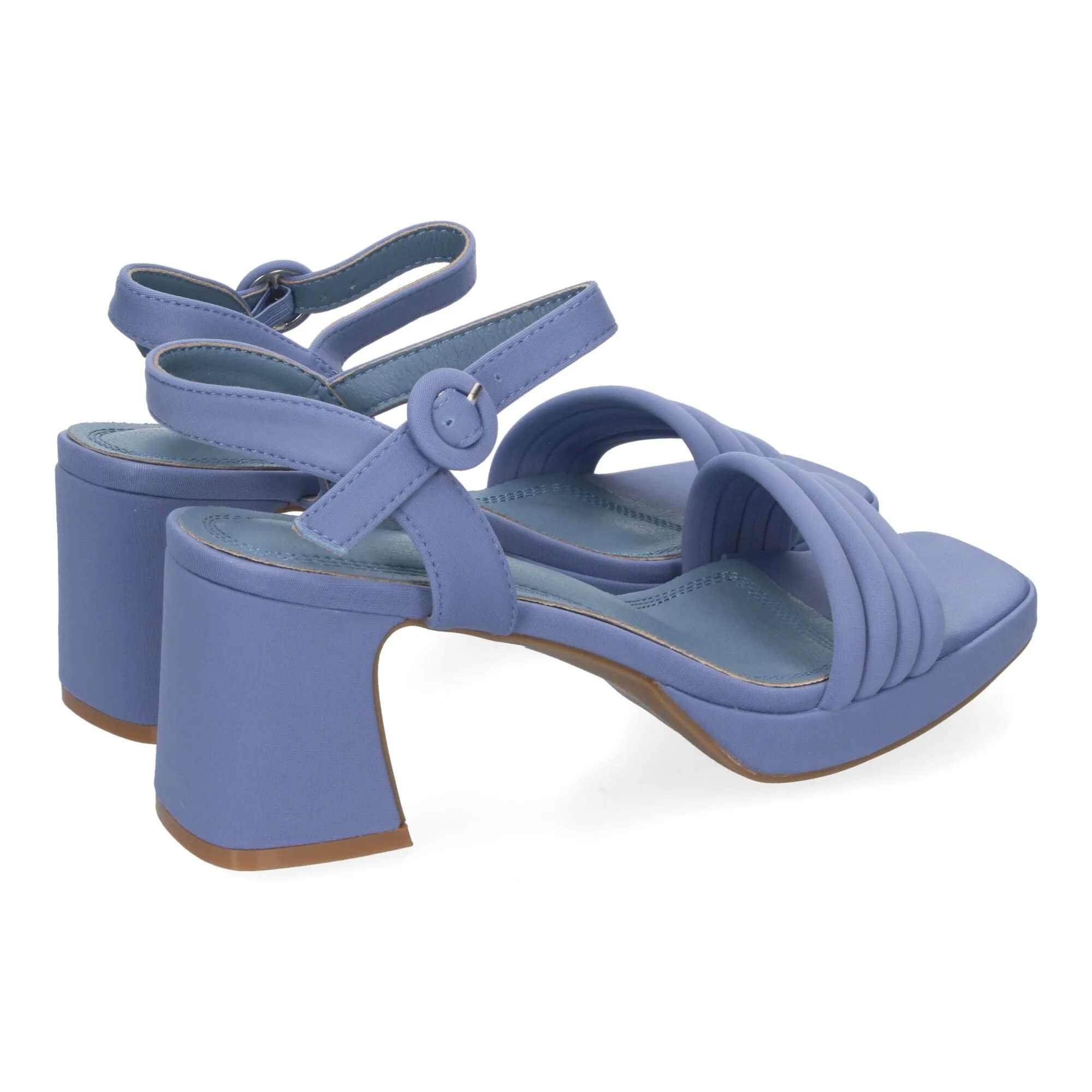 SANDALIAS DE VESTIR TACóN MEDIO CóMODO DE MUJER COLOR AZUL W18128