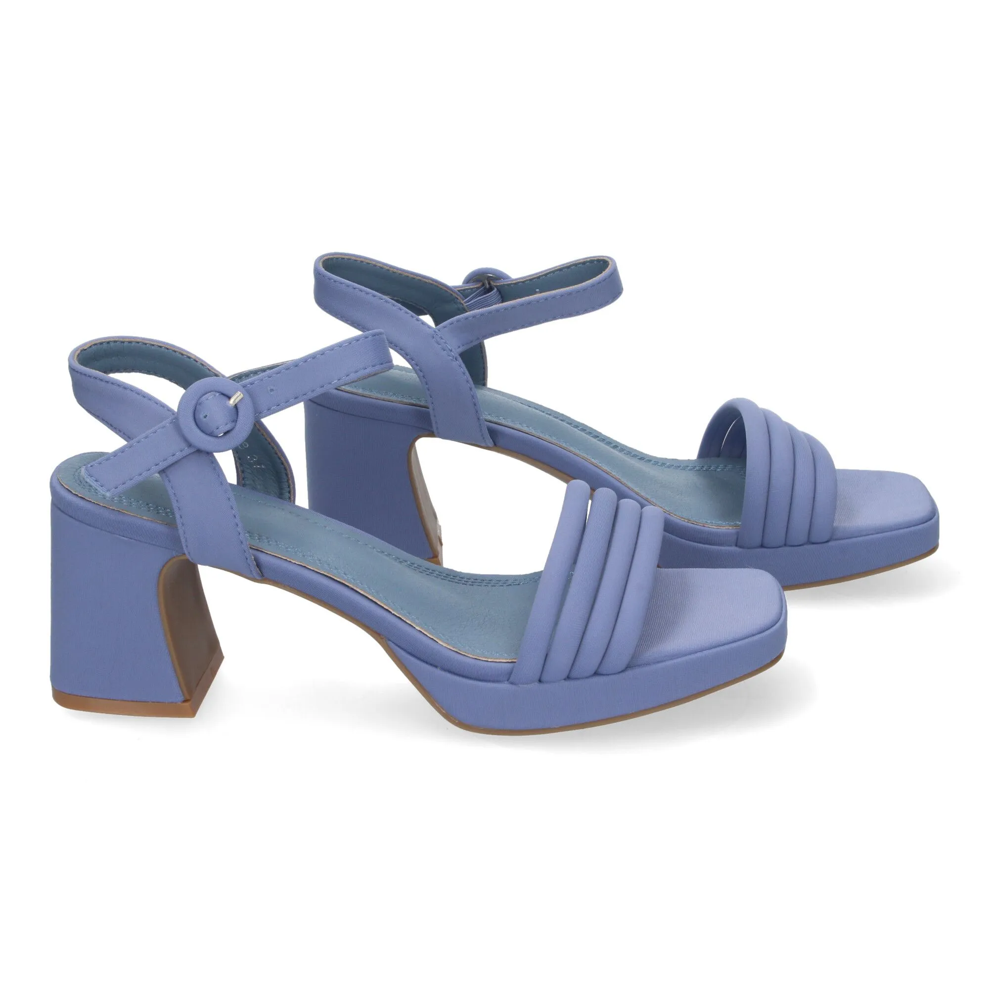 SANDALIAS DE VESTIR TACóN MEDIO CóMODO DE MUJER COLOR AZUL W18128