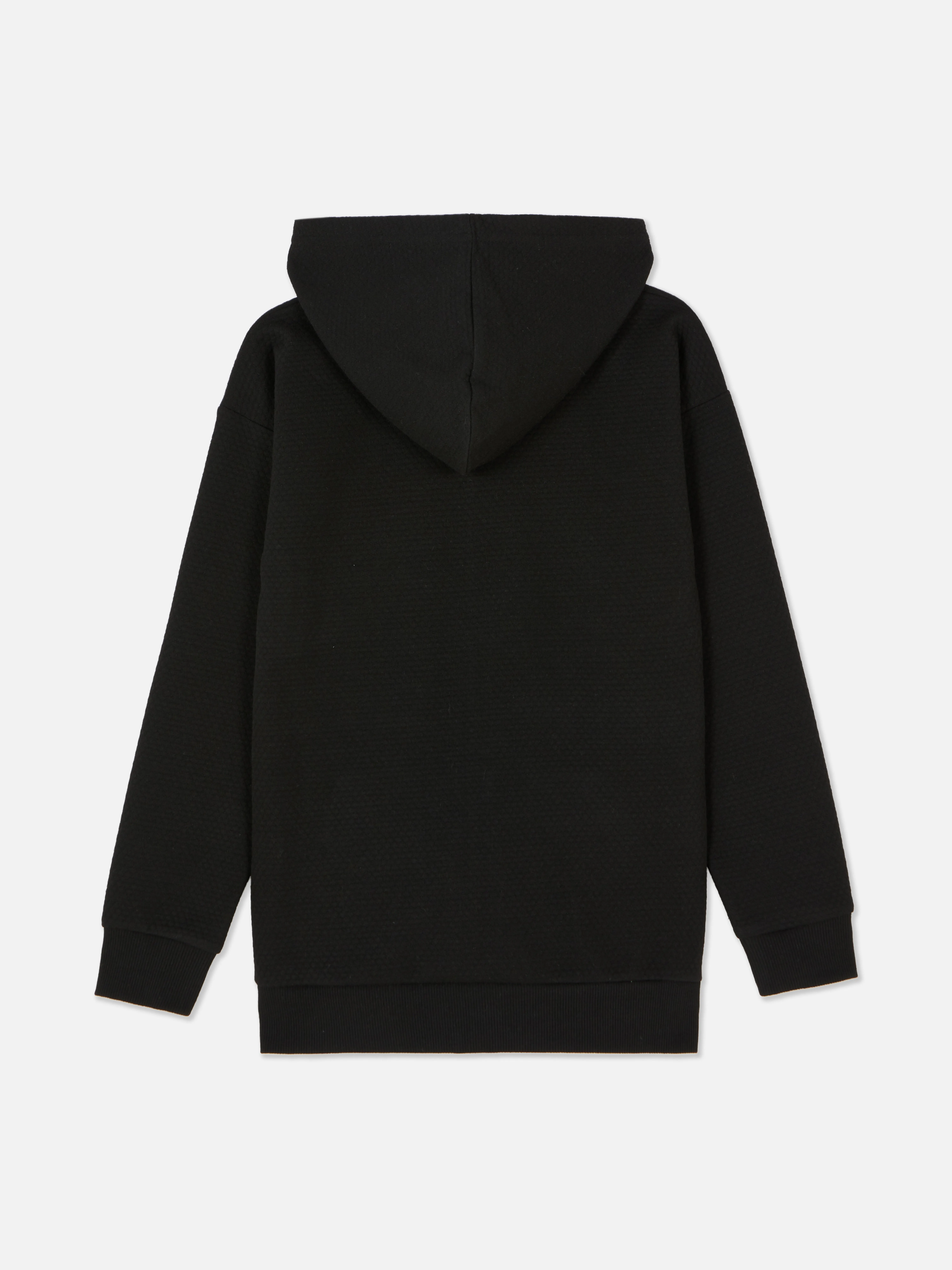 Sudadera con capucha, cremallera y textura para niño