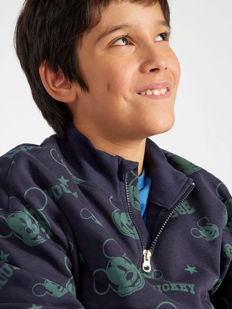 SUDADERA CON CUELLO DE CREMALLERA 'MICKEY' DE 'DISNEY'   SO EASY  BLANCO