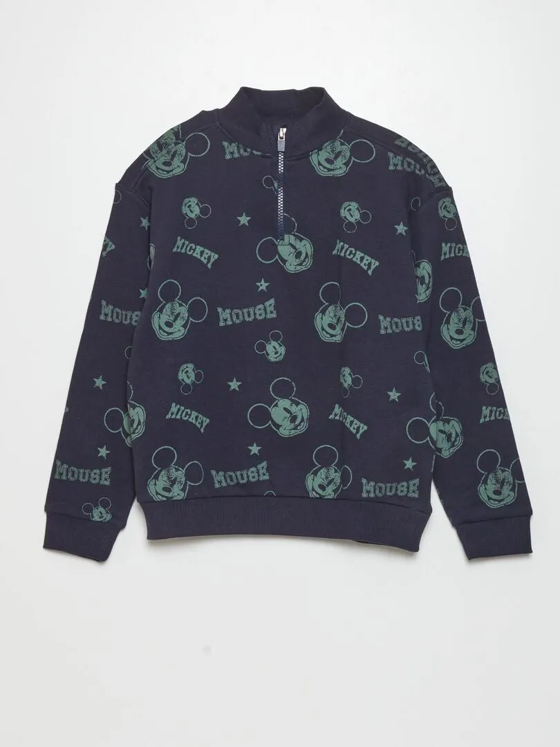 SUDADERA CON CUELLO DE CREMALLERA 'MICKEY' DE 'DISNEY'   SO EASY  BLANCO
