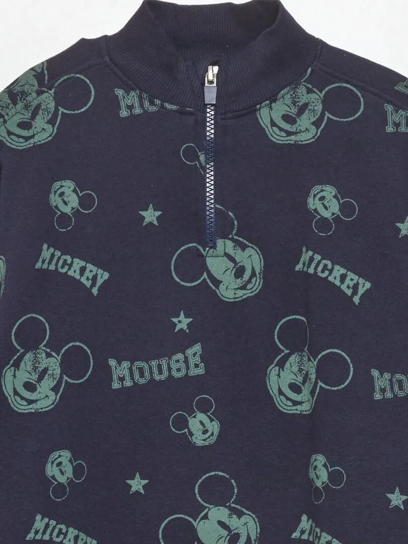 SUDADERA CON CUELLO DE CREMALLERA 'MICKEY' DE 'DISNEY'   SO EASY  BLANCO