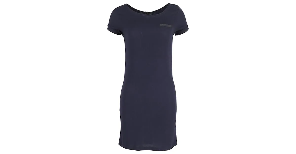 Vestido entallado Sandro Paris de viscosa azul marino 