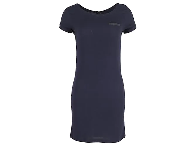 Vestido entallado Sandro Paris de viscosa azul marino 