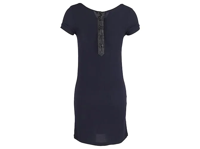 Vestido entallado Sandro Paris de viscosa azul marino 