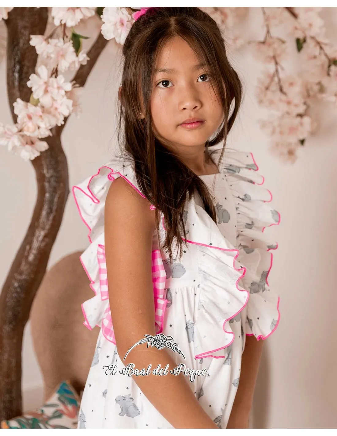 Vestido Mon Petit Bonbon Estampado Conejos
