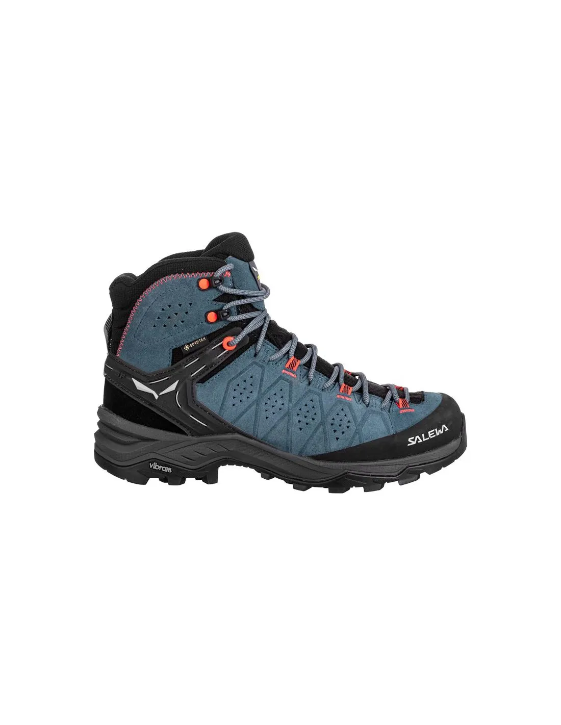 Zapatillas de Montaña Salewa Ws Alp Trainer 2 Mid Gtx Mujer Java Azul/Fluo Coral